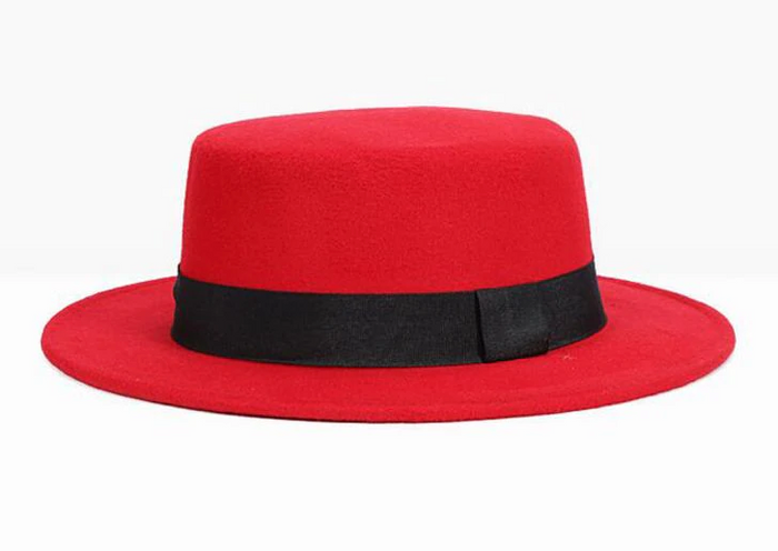 COSTUME RENTAL - Z35b Red Pork Pie hat