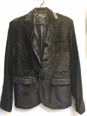 COSTUME RENTAL - X55A Retro Black Velour Jacket MED