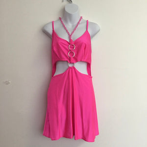 COSTUME RENTAL - Y6 1980's Pretty Woman Pink Dress S-M