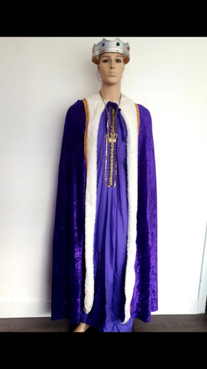 COSTUME RENTAL - A24  Purple King's Robe- 4 pcs