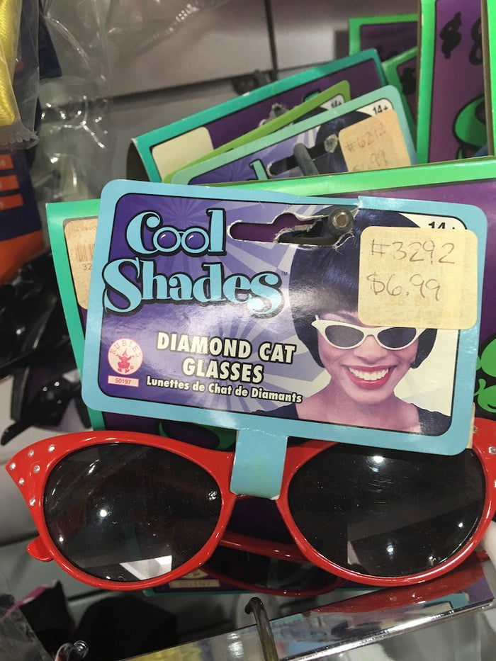 ACCESS: Glasses, diamond cat 1950's