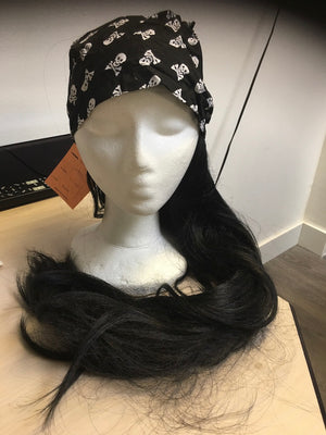 WIG: Black pirate wig with bandana