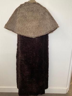 COSTUME RENTAL - A49 Medieval Fur Cape Brown - 1 pc