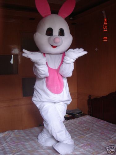 COSTUME RENTAL - R161 White Bunny Mascot