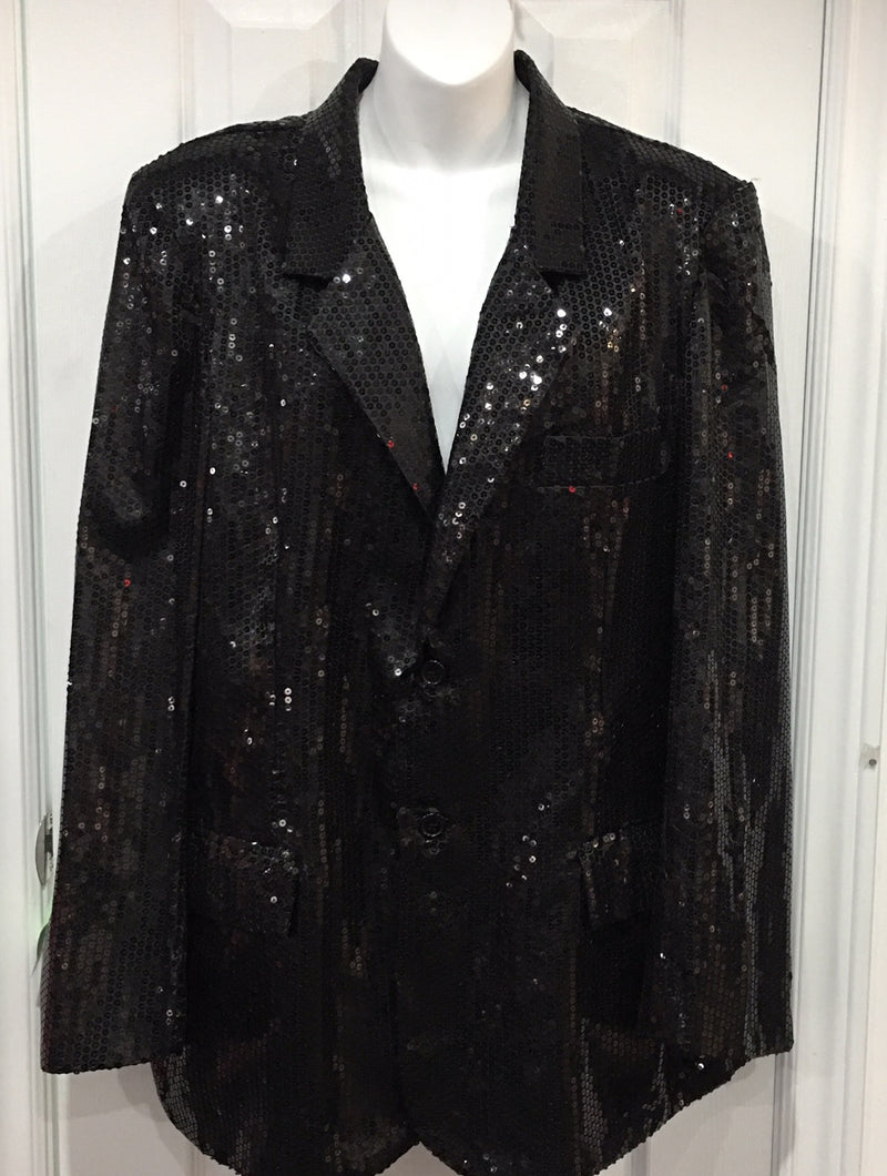 COSTUME RENTAL - X74 Disco Jacket, Black Sequin L – Woodbridge Costume ...