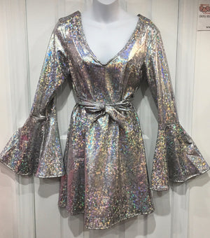 COSTUME RENTAL - X219 Sparkle Diva Disco Dress SML