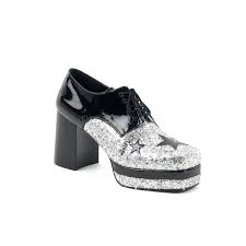 SHOES: Platform Shoes,  Glamrock Silver