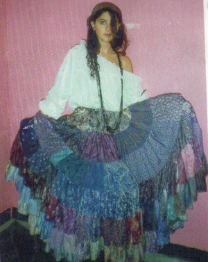 COSTUME RENTAL - G28 Gypsy SKirt and Scarf 2 pc small
