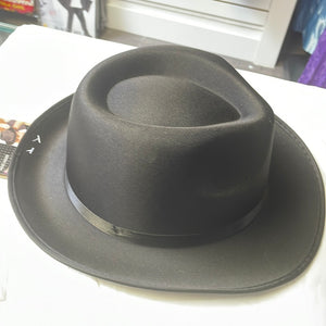 HAT: Fedora/Gangster Hat, deluxe black