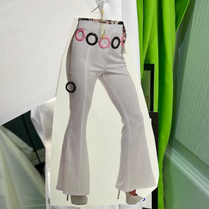 COSTUME RENTAL - X356 1970's White Disco Pants xs