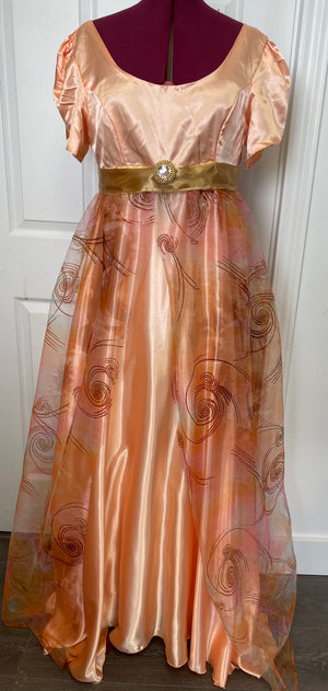 COSTUME RENTAL - c7B Bridgerton Dress Orange Large