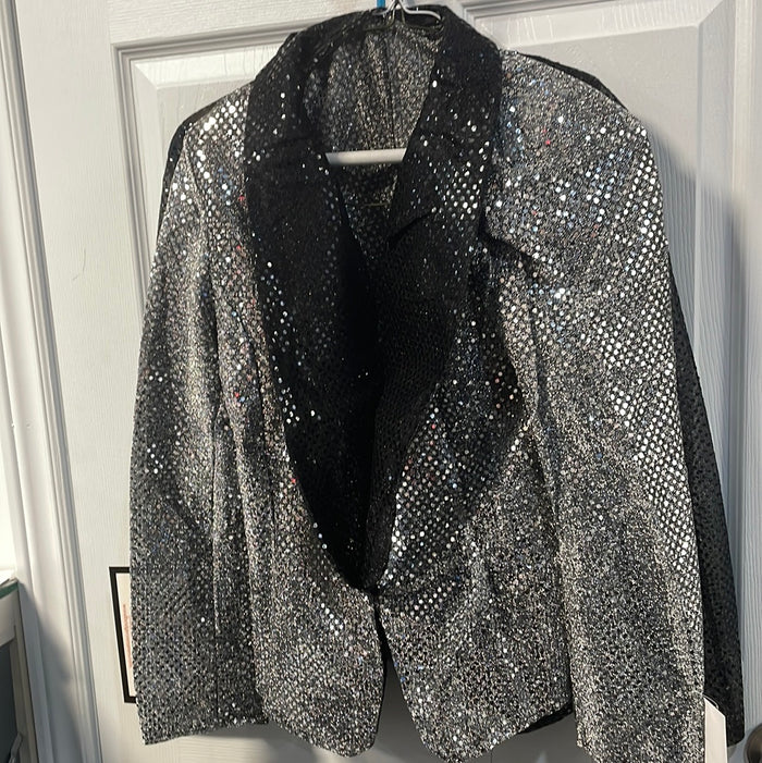 COSTUME RENTAL - X124 silver sequin jacket, ladies