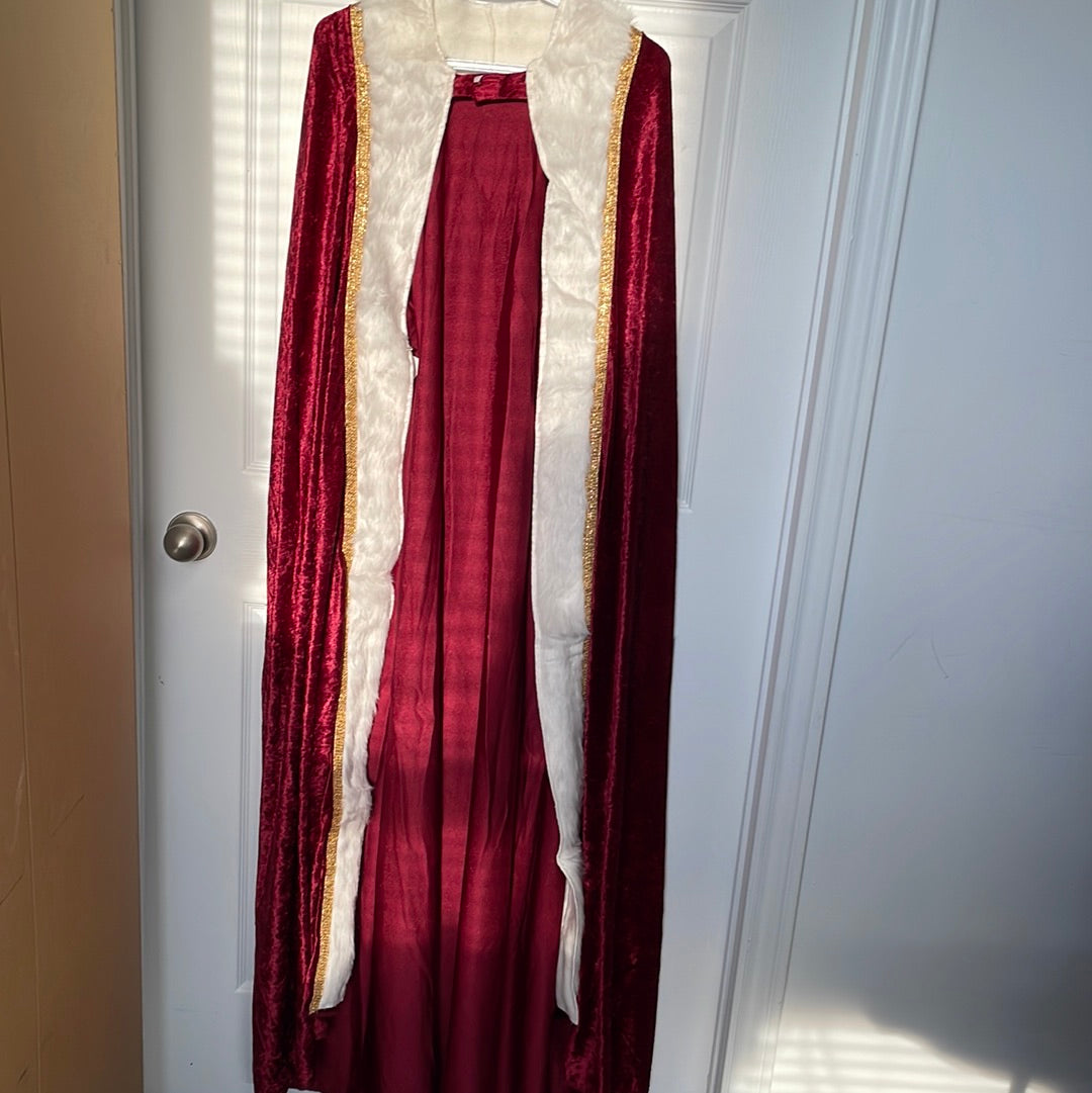 COSTUME RENTAL - A23A Red King's Robe- 1 pcs – Woodbridge Costume Rentals