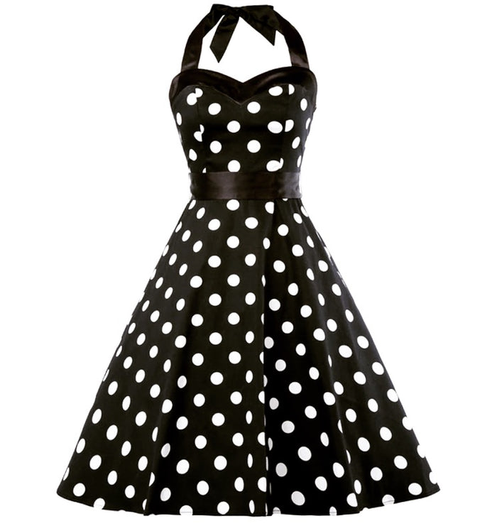 COSTUME RENTAL - J63 1950's Dress, Black and White Polka Dot xl 2 pcs COSTUME RENTAL - J63 1950's Dress, Black and White Polka Dot xl 2 pcs