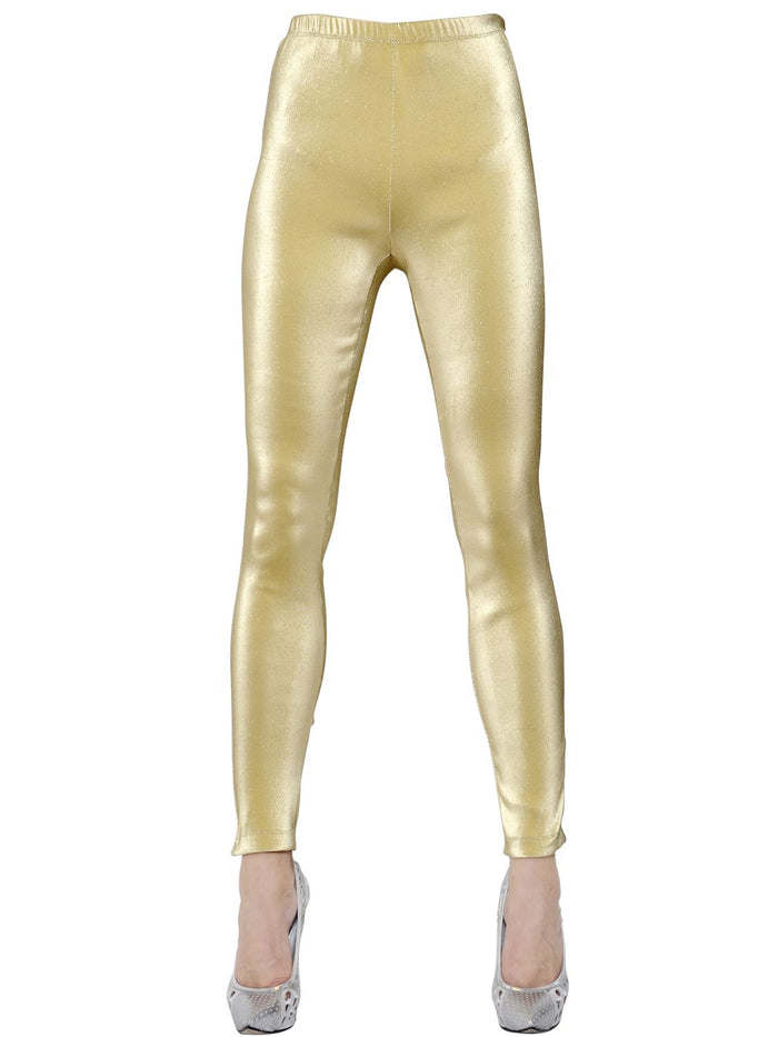 COSTUME RENTAL - Y11 1980's Gold Lame  Pants SML