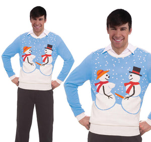 ADULT COSTUMES:  Sweater Snow Couple Large