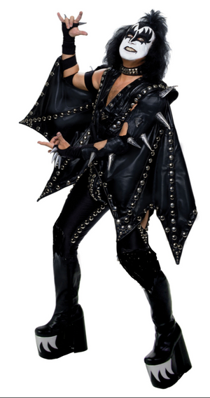 COSTUME RENTAL - D117 Gene Simmons the Demon 7 pc large